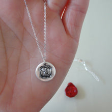 Load image into Gallery viewer, Silver Mermaid Wax Seal Necklace - Eloquence Divine Feminine Symbol