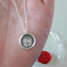 Load image into Gallery viewer, I Am Who I Am - Silver Wax Seal Necklace - Truth In Mirror