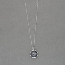 Load image into Gallery viewer, Skull Wax Seal Necklace Memento Mori - Antique Silver Wax Seal Jewelry Motto Think Of It