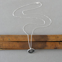 Load image into Gallery viewer, Skull Wax Seal Necklace Memento Mori - Antique Silver Wax Seal Jewelry Motto Think Of It