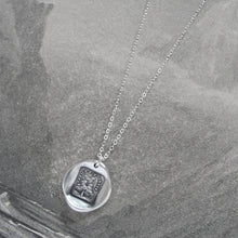 Load image into Gallery viewer, Wax Seal Necklace In Silver - Grow Don't Change - Evergreen Tree