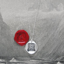 Load image into Gallery viewer, Wax Seal Necklace In Silver - Grow Don't Change - Evergreen Tree