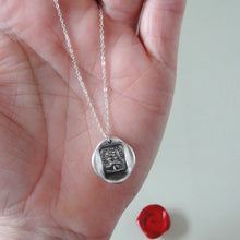 Load image into Gallery viewer, Wax Seal Necklace In Silver - Grow Don't Change - Evergreen Tree