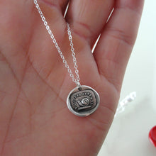 Load image into Gallery viewer, Snail Wax Seal Necklace In Silver - Always At Home - RQP Studio