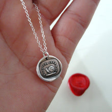 Load image into Gallery viewer, Snail Wax Seal Necklace In Silver - Always At Home - RQP Studio