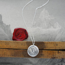 Load image into Gallery viewer, Blessed Are The Humble - Silver Squirrel Wax Seal Necklace - Exalted - RQP Studio