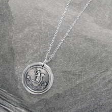 Load image into Gallery viewer, Blessed Are The Humble - Silver Squirrel Wax Seal Necklace - Exalted - RQP Studio