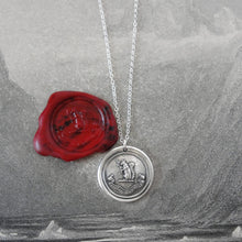 Load image into Gallery viewer, Blessed Are The Humble - Silver Squirrel Wax Seal Necklace - Exalted - RQP Studio