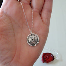 Load image into Gallery viewer, Blessed Are The Humble - Silver Squirrel Wax Seal Necklace - Exalted - RQP Studio