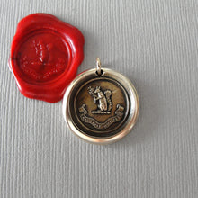 Load image into Gallery viewer, Blessed Are The Humble - Squirrel Wax Seal Pendant - Antique Bronze Wax Seal Jewelry