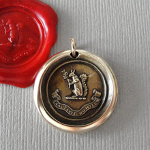 Load image into Gallery viewer, Blessed Are The Humble - Squirrel Wax Seal Pendant - Antique Bronze Wax Seal  Jewelry