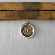 Load image into Gallery viewer, Blessed Are The Humble - Squirrel Wax Seal Pendant - Antique Bronze Wax Seal Jewelry