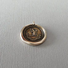 Load image into Gallery viewer, Blessed Are The Humble - Squirrel Wax Seal Pendant - Antique Bronze Wax Seal Jewelry