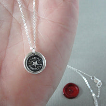 Load image into Gallery viewer, Star Wax Seal Necklace - Truth And Honor Antique Silver Jewelry North Star
