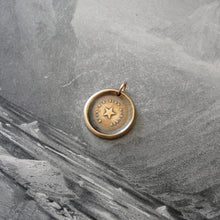 Load image into Gallery viewer, Guiding Star Wax Seal Pendant -Bronze Polaris North Star Jewelry - RQP Studio