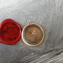 Load image into Gallery viewer, Guiding Star Wax Seal Pendant -Bronze Polaris North Star Jewelry - RQP Studio