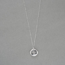 Load image into Gallery viewer, Watch Over The One I Love - Wax Seal Necklace With Star In Silver
