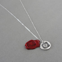 Load image into Gallery viewer, Watch Over The One I Love - Wax Seal Necklace With Star In Silver