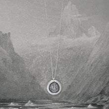 Load image into Gallery viewer, Strength With Virtue - Silver Spear Wax Seal Necklace - Honor Chivalry