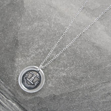 Load image into Gallery viewer, Strength With Virtue - Silver Spear Wax Seal Necklace - Honor Chivalry