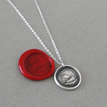 Load image into Gallery viewer, Such Is Life - Boat Wax Seal Necklace In Silver