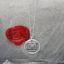 Load image into Gallery viewer, The Three Crosses - Silver Wax Seal Necklace - Such Is Life - RQP Studio