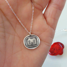 Load image into Gallery viewer, The Three Crosses - Silver Wax Seal Necklace - Such Is Life - RQP Studio