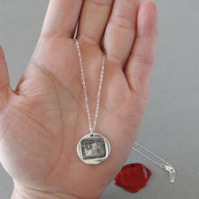 Load image into Gallery viewer, All For Your Happiness - Wax Seal Necklace Sun Moon Stars - Silver Jewelry
