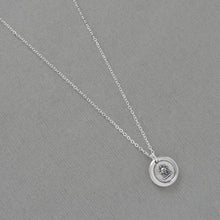 Load image into Gallery viewer, Sun Wax Seal Necklace - Antique Silver Sunshine Wax Seal Jewelry - Glory Splendor