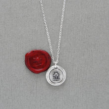 Load image into Gallery viewer, Sun Wax Seal Necklace - Antique Silver Sunshine Wax Seal Jewelry - Glory Splendor