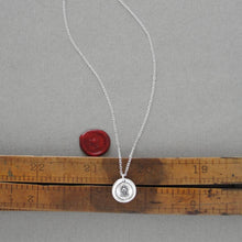 Load image into Gallery viewer, Sun Wax Seal Necklace - Antique Silver Sunshine Wax Seal Jewelry - Glory Splendor