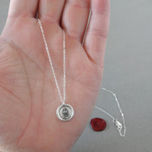 Load image into Gallery viewer, Sun Wax Seal Necklace - Antique Silver Sunshine Wax Seal Jewelry - Glory Splendor
