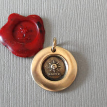 Load image into Gallery viewer, Sun Wax Seal Charm - Antique Bronze Jewelry Pendant Glory And Splendor