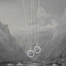Load image into Gallery viewer, Go Getter - Martlet Mythical Swallow Bird Silver Wax Seal Necklace