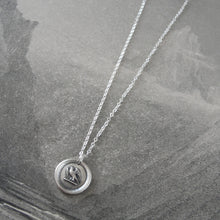 Load image into Gallery viewer, Go Getter - Martlet Mythical Swallow Bird Silver Wax Seal Necklace