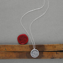 Load image into Gallery viewer, Wax Seal Necklace Your Sweetness Is My Life - Silver Rose Wax Seal Jewelry
