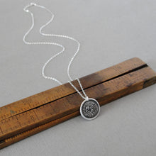 Load image into Gallery viewer, Wax Seal Necklace Your Sweetness Is My Life - Silver Rose Wax Seal Jewelry