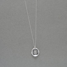 Load image into Gallery viewer, I'm Not Happy If You Are Sad - Silver Heart Wax Seal Necklace