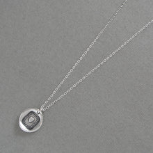 Load image into Gallery viewer, I'm Not Happy If You Are Sad - Silver Heart Wax Seal Necklace