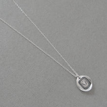 Load image into Gallery viewer, I'm Not Happy If You Are Sad - Silver Heart Wax Seal Necklace