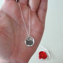 Load image into Gallery viewer, My Help Comes From The Lord - Silver Religious Wax Seal Necklace Psalm 124