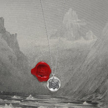 Load image into Gallery viewer, My Help Comes From The Lord - Silver Religious Wax Seal Necklace Psalm 124