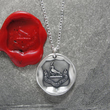 Load image into Gallery viewer, My Help Comes From The Lord - Silver Religious Wax Seal Necklace Psalm 124