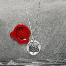 Load image into Gallery viewer, My Help Comes From The Lord - Silver Religious Wax Seal Necklace Psalm 124