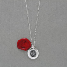 Load image into Gallery viewer, Dangers Delight - Silver Wax Seal Necklace - Scottish Thistle Symbol of Scotland