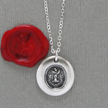 Load image into Gallery viewer, Dangers Delight - Silver Wax Seal Necklace - Scottish Thistle Symbol of Scotland