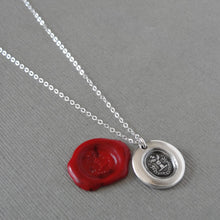Load image into Gallery viewer, Dangers Delight - Silver Wax Seal Necklace - Scottish Thistle Symbol of Scotland