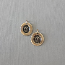 Load image into Gallery viewer, Tiny Thistle Wax Seal Charm - Dangers Delight - Antique Scottish Wax Seal Jewelry
