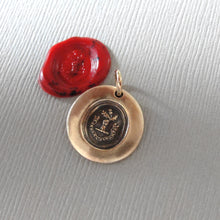 Load image into Gallery viewer, Tiny Thistle Wax Seal Charm - Dangers Delight - Antique Scottish Wax Seal Jewelry