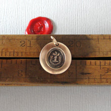 Load image into Gallery viewer, Tiny Thistle Wax Seal Charm - Dangers Delight - Antique Scottish Wax Seal Jewelry